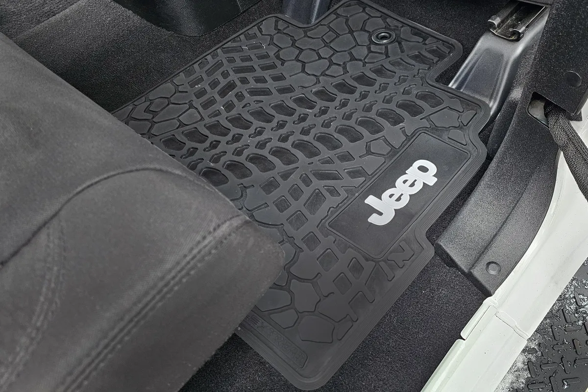 07-13 Jeep JKU 4 Dr Front and Rear -Tire Tread/Scorched Earth Scene w/ JEEP Insert - Black w/ Red Insert product image