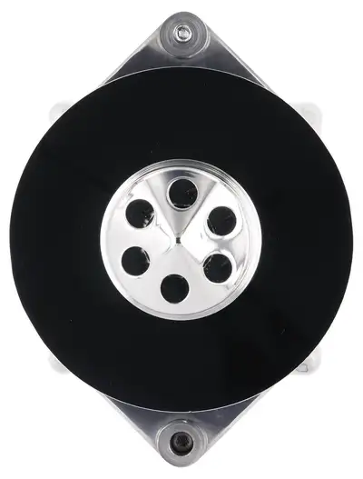Power Master Smooth Look™ Alternator; 12si; 150 Amp; 100 Idle; 1 Groove V Type; Baffle And Cone; Polished;