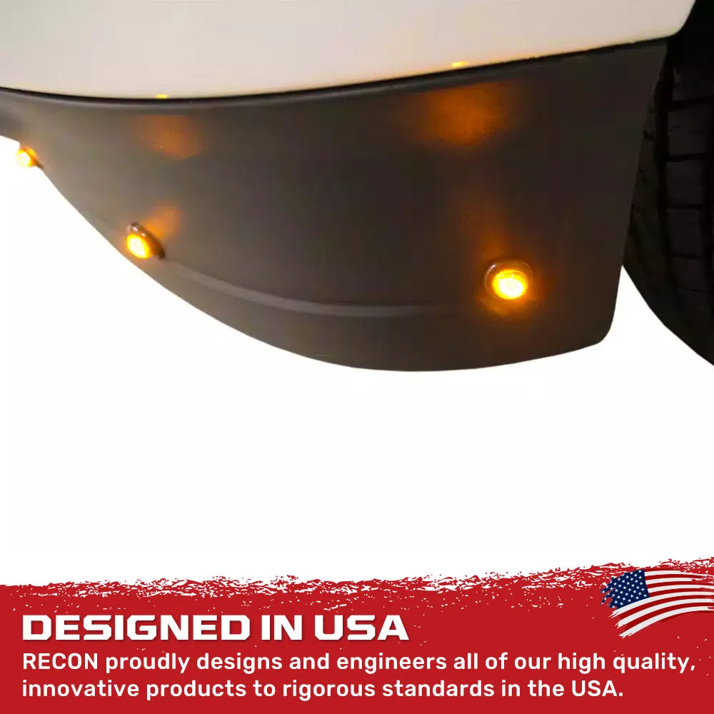 Universal Amber LED Front Lower Air Dam Light Kit with Smoked Lens and Black Bezel - 9pc Sequentially Connected LED Ligh product image