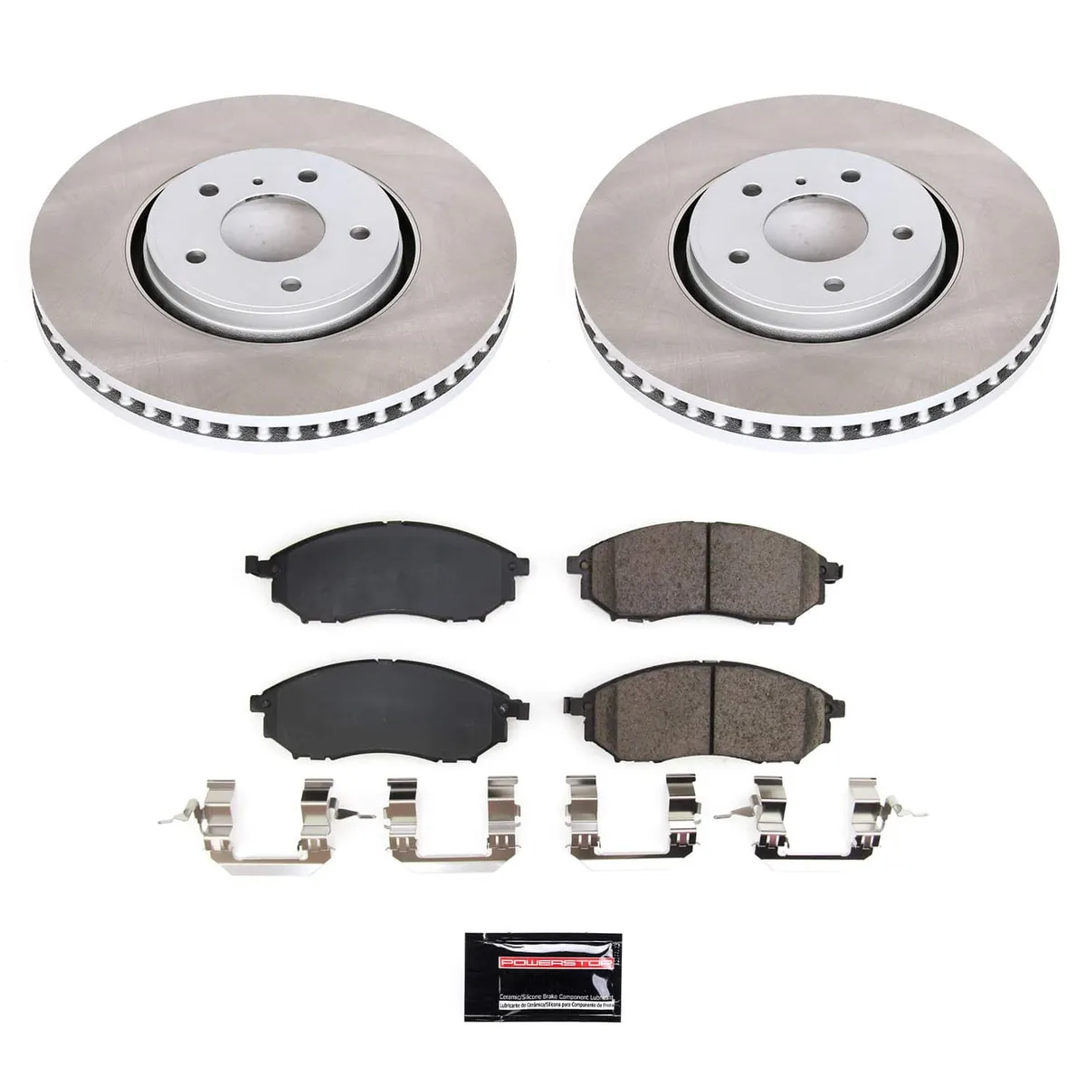 Z17 Semi Coated Rotor Kit: Coated Rotors; Ceramic Pads W/Hardware product image