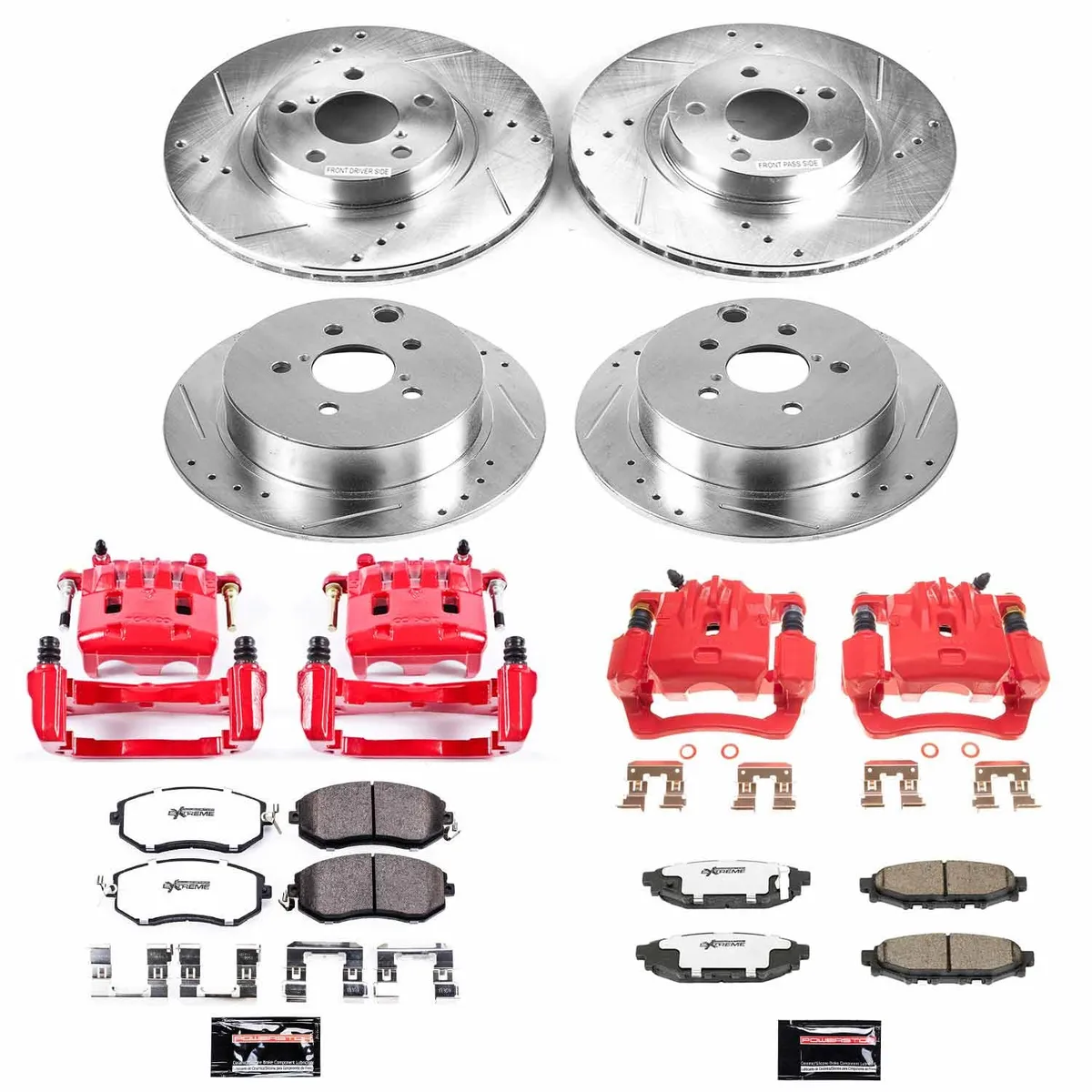 Z26 Street Warrior Upgrade Kit: Drilled/Slotted Rotors; Carbon-Fiber Ceramic Pads; Powder Coated Calipers product image