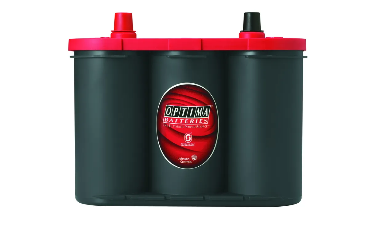 RedTop® Battery; UNBOXED; Group 34; Cold Crank Amps 800; Crank Amps 1000; Reserve Capacity 100; Ampere Hour 50; Top Terminal; L-10 in.; W-6 7/8 in.; H-7 13/16 in.; product image