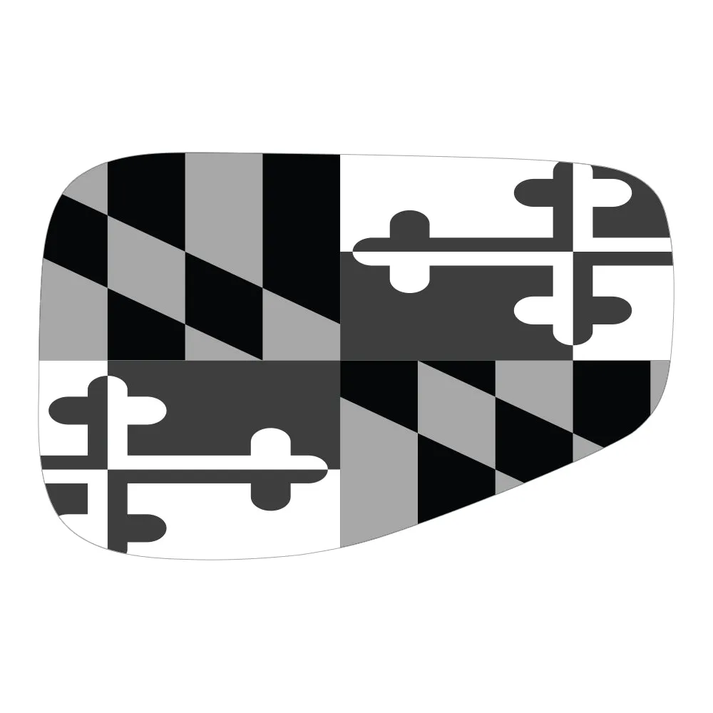 Maryland State Flag Greyscale Gas Cap Decal for JT or Gladiator product image