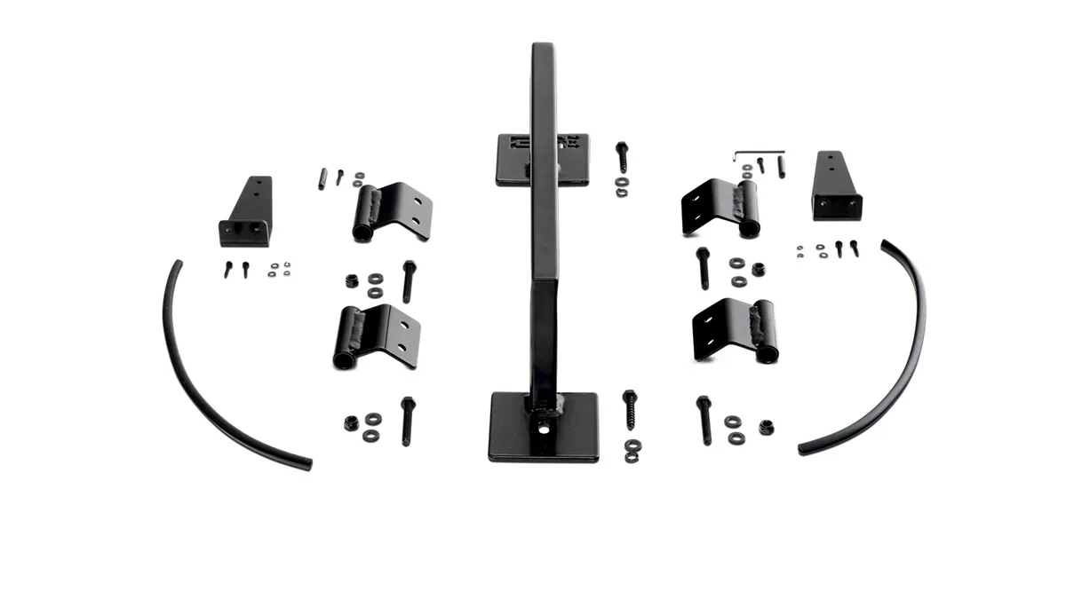 Door Storage Bar; Incl. Mounting Hardware; 1 in. Tube; 4mm Steel Plates; product image