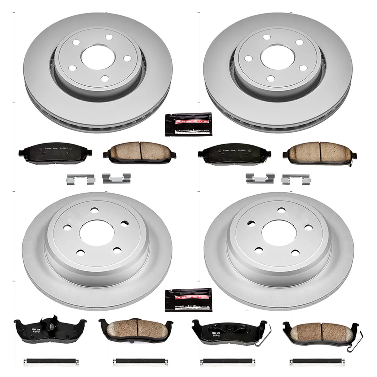 Z17 Geomet Coated Rotor Kit: Genuine Geomet Fully Coated Rotors; Ceramic Pads W/Hardware product image