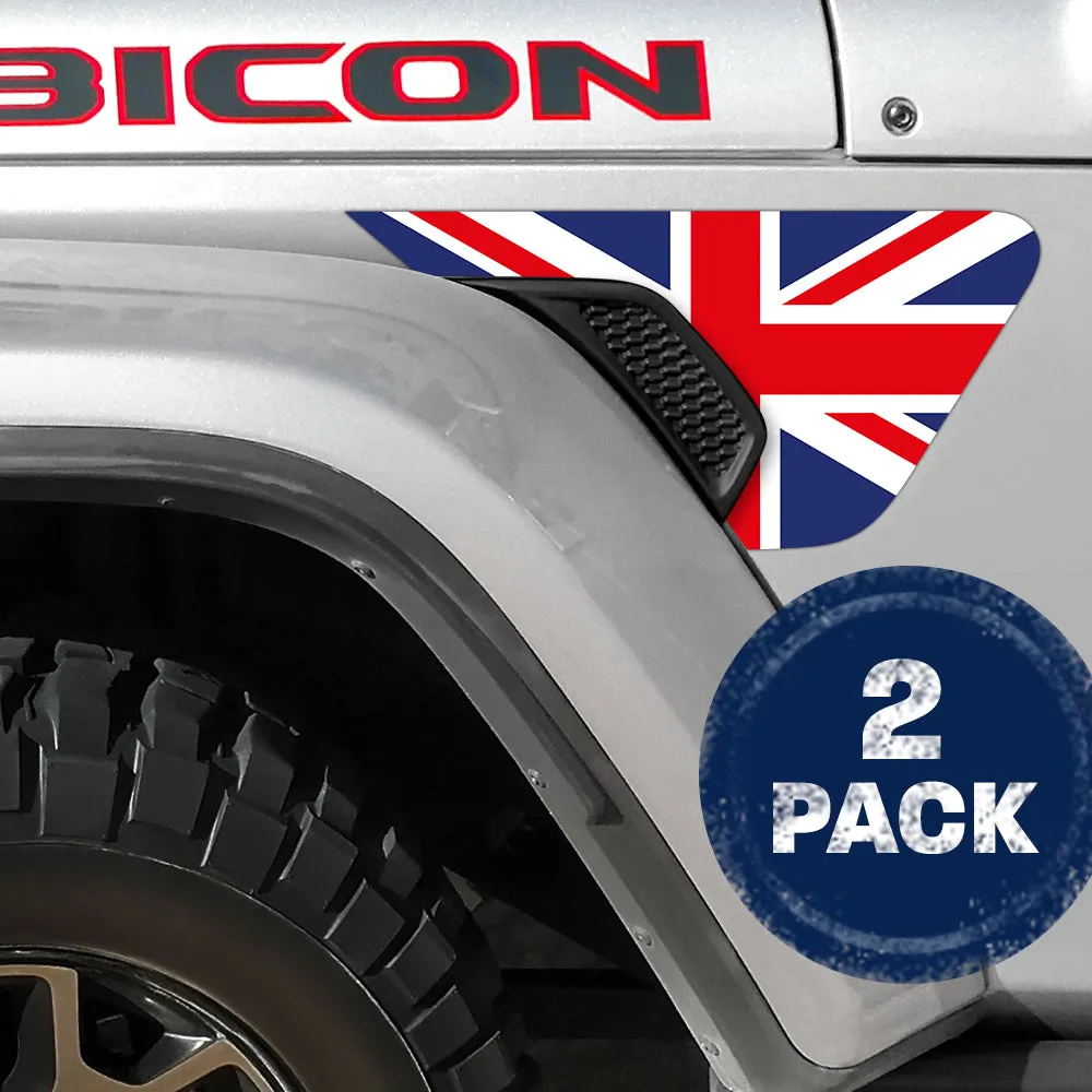 Union Jack State Flag - United Kingdom 2pc Vinyl Fender Decal product image