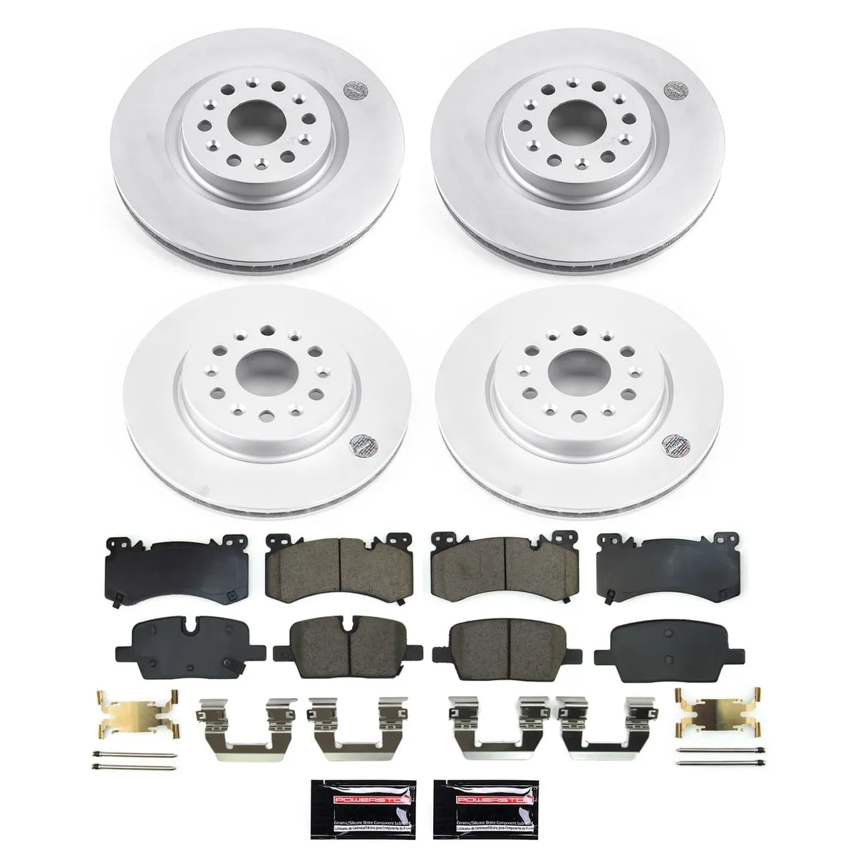 Z17 Geomet Coated Rotor Kit: Genuine Geomet Fully Coated Rotors; Ceramic Pads W/Hardware product image