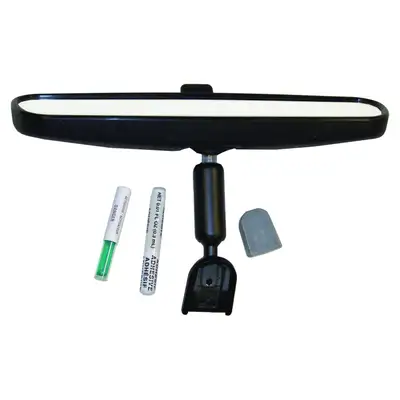 Crown Automotive Jeep Replacement 1975-1983 Cherokee SJ 9.75in Rearview Mirror w/ button & adhesive. 1955-1983 CJ-5 CJ 9.75in Rearview Mirror w/ button & adhesive. 1976-1986 CJ-7 CJ 9.75in Rearview Mirror w/ button & adhesive. 1981-1986 CJ-8 CJ 9.75in Rearview Mirror w/ button & adhesi