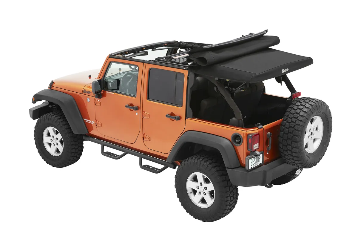 Supertop Ultra Squareback Soft Top For Jeep 2007-2018 Wrangler JK 4 Door Black Bestop product image