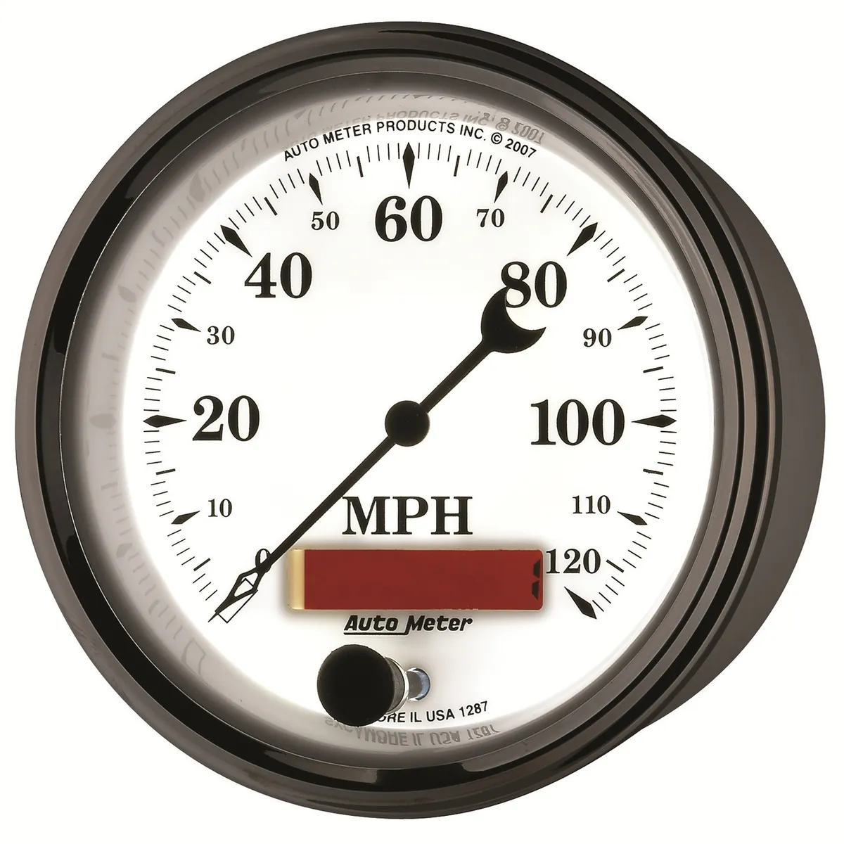 3-3/8in. Speedometer; 0-120 Mph; Old-Tyme White II product image