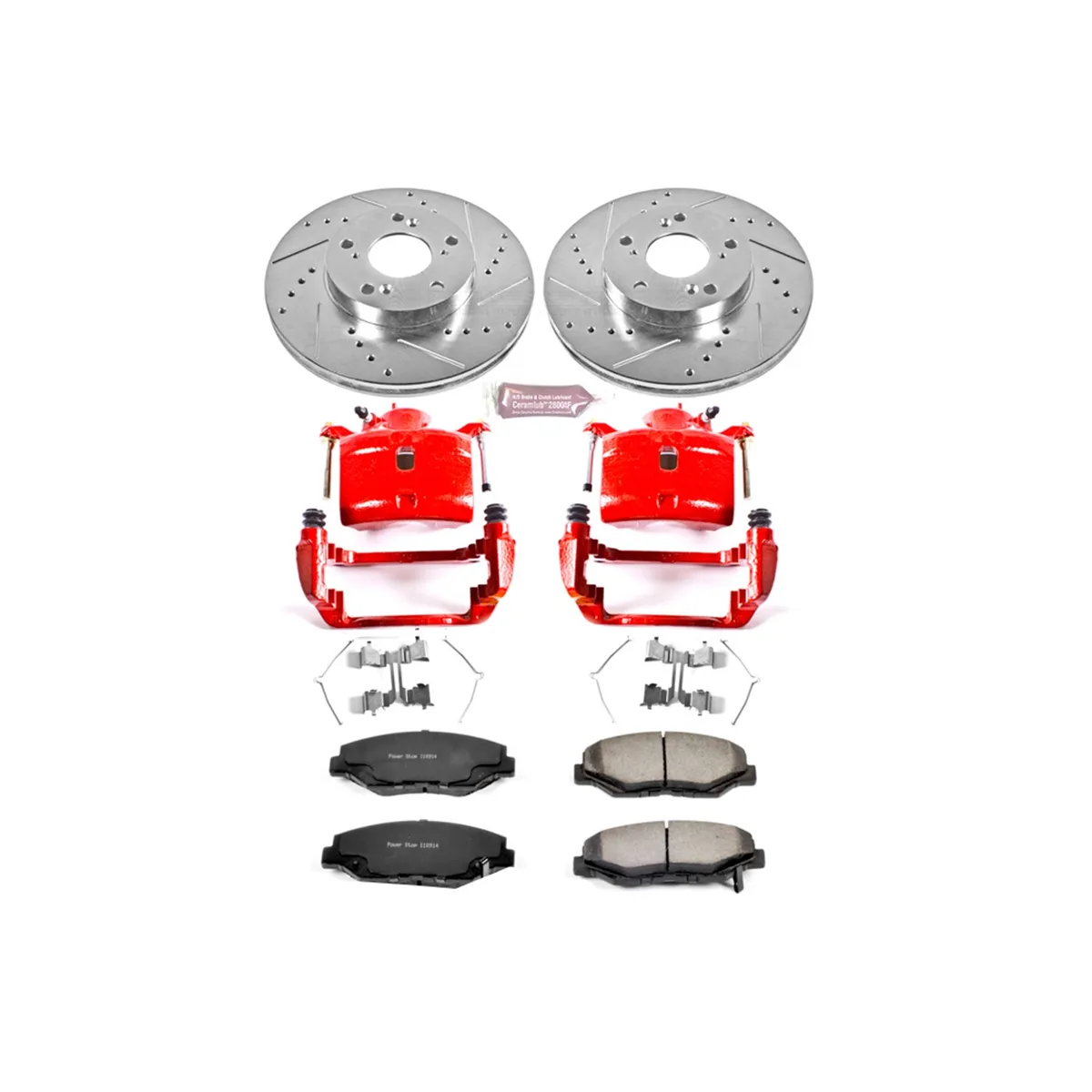 Z36 Truck/Tow Upgrade Kit: Drilled/Slotted Rotors; Carbon-Fiber Ceramic Pads; Powder Coated Calipers product image