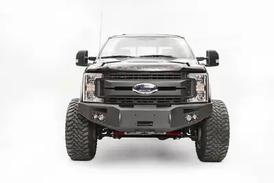 Fab Fours Premium Winch Front Bumper; 2 Stage Black Powder Coated; w/No Grill Guard;