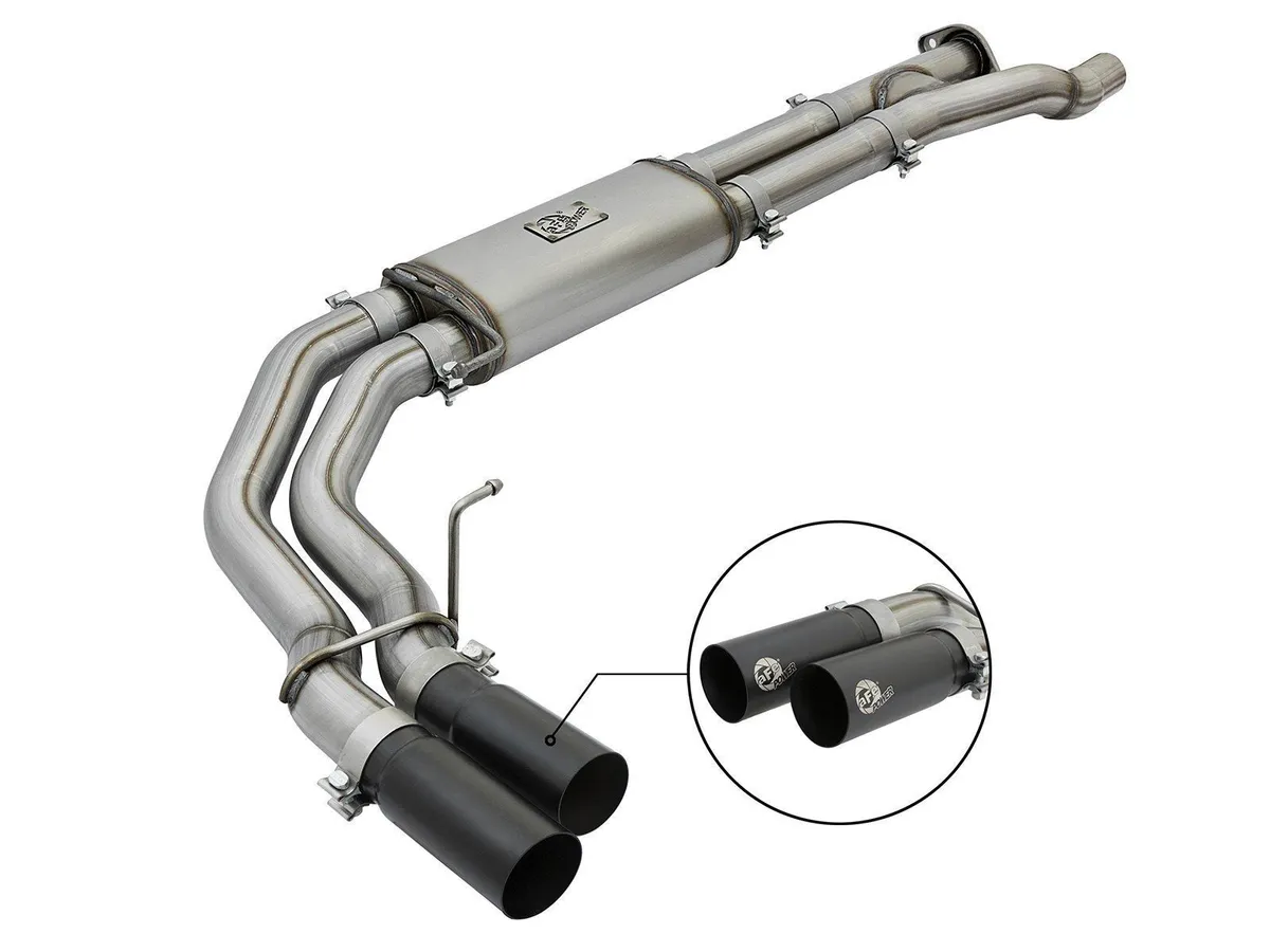 aFe Power Rebel Series 3in Cat-Back Exhaust System w/ Dual Mid-Side Exit - Black Ford F-150 Raptor 2017 V6-3.5L (tt)