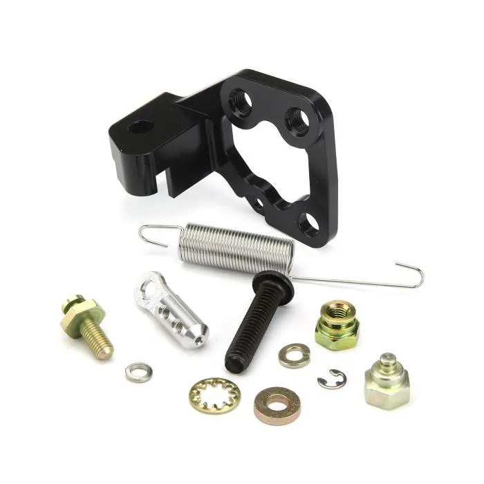 Lokar Throttle Cable Bracket And Springs Kit; For Holley Sniper 2 EFI; Billet Aluminum; Black;