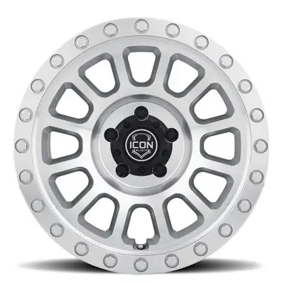 ICON Vehicle Dynamics ICON Alloys Hulse, Silver Machined, 17 x 8.5 / 6 x 5.5, 0mm Offset, 4.75" BS
