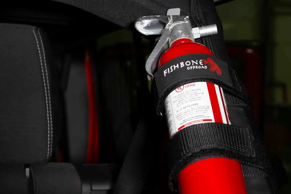 Fire Extinguisher Holder in Black Nylon Webbing (For 2.5 or 3 Lbs Extinguisher Fire) product image