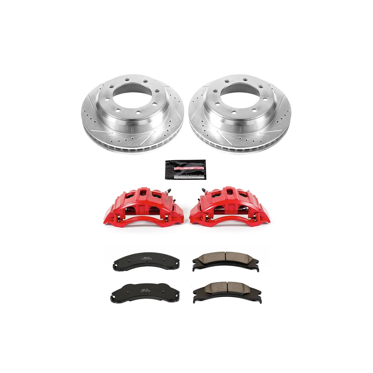 Z23 Evolution Sport Upgrade Kit: Drilled/Slotted Rotors; Carbon-Fiber Ceramic Pads; Powder Coated Calipers product image