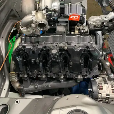 Pacific Performance Engineering High Flow Exhaust Manifold And Uppipes Kit Silverado/Sierra 6.6l Lly Black