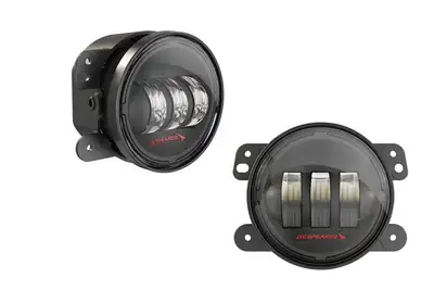 JW Speaker Corporation 18c Wrangler 6145 j2 Model 12v Sae/Ece LED Sport Fog Light With Black Inner Bezel(2 Light Kit)