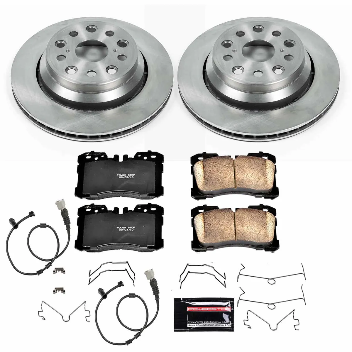 Z17 Direct Replacement Kit: Rotors; Ceramic Pads W/Hardware; Pad Sensors product image