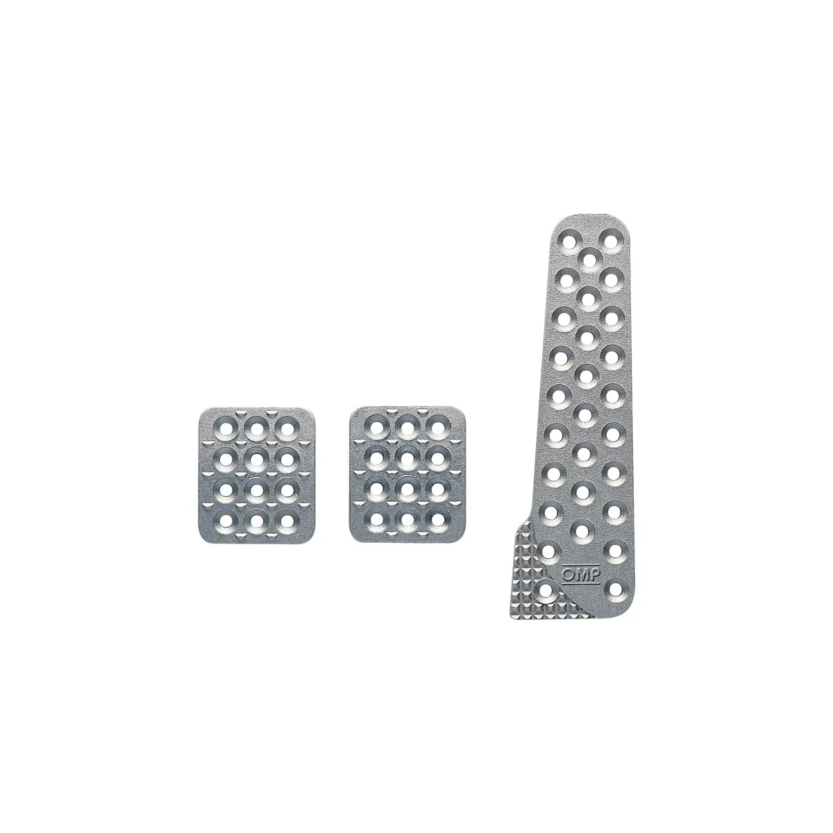 OMP Racing INC 3 Pedal Set Sandblasted Aluminum w/ Long Gas Ped