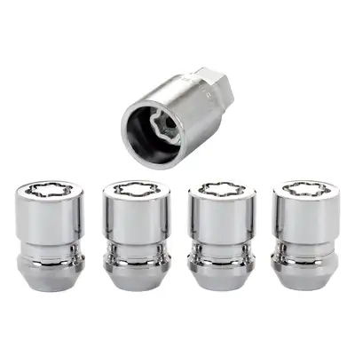 McGard Wheel Lock Set M12x1.25 Nut Cone Seat Dual 19mm & 21mm Hex 1.28 in Oal Chrome