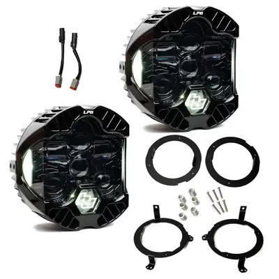 Baja Designs DOT LP6 LED Headlight Kit Jeep 2018-2025 Wrangler JL 2020-2025 Gladiator JT w/LED Headlights (White) Baja Designs