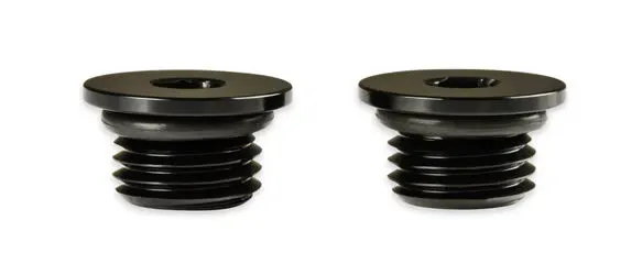 Earl's -8 AN Port Plug w/ O-Ring Seal, Black Anodized Aluminum product image