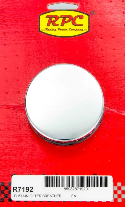 Racing Power Company Chrome Push In Breather w/o Shield 2in Tall Each