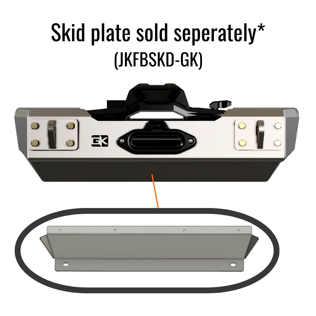 Gauntlet Front Bumper w/Bull Bar Tube for Jeep JK Wrangler (2007-2018) product image