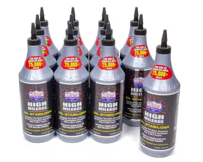 Lucas Oil Products High Mileage Oil Stabili zer Case 12 x 1 Qt.