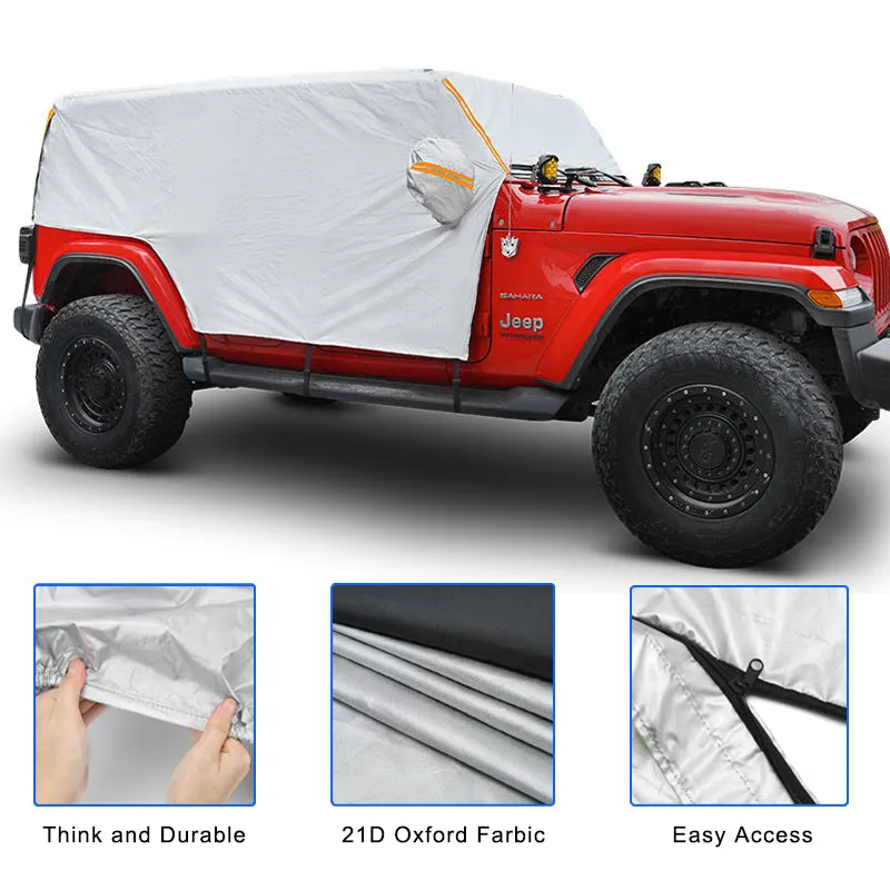 Weatherproof 210D Oxford Cloth Full Door Cab Cover for 2007-Later Jeep Wrangler JK & JL 4 Door product image
