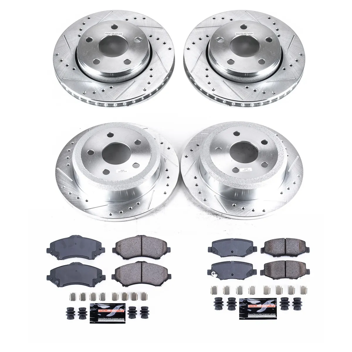 Z23 Evolution Sport Upgrade Kit: Drilled/Slotted Rotors; Carbon-Fiber Ceramic Pads W/Hardware product image