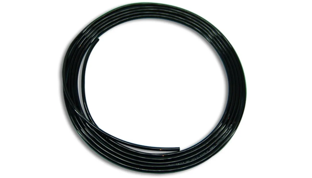 Polyethylene Vacuum Tubing; 0.375 in. OD; 1.6MM Wall Thickness; 3 in. Maximum Bend Radius; 10 ft. Length; 200 PSI Maximum Operating Pressure; Black; product image