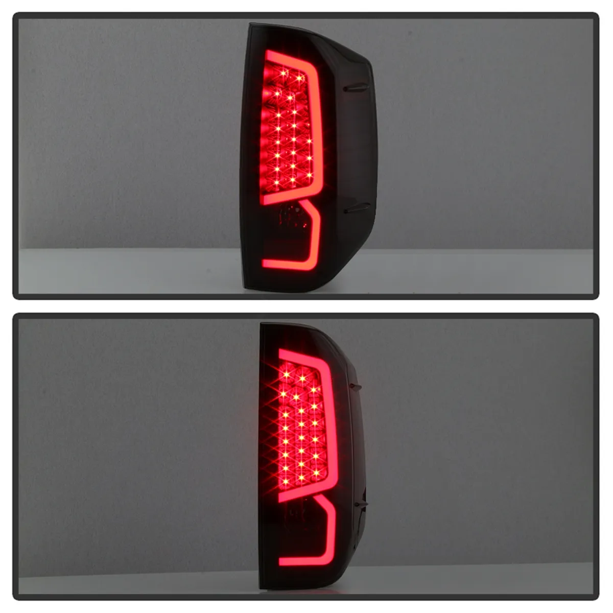 XTune Light Bar LED Tail Lights; Black Smoked; product image