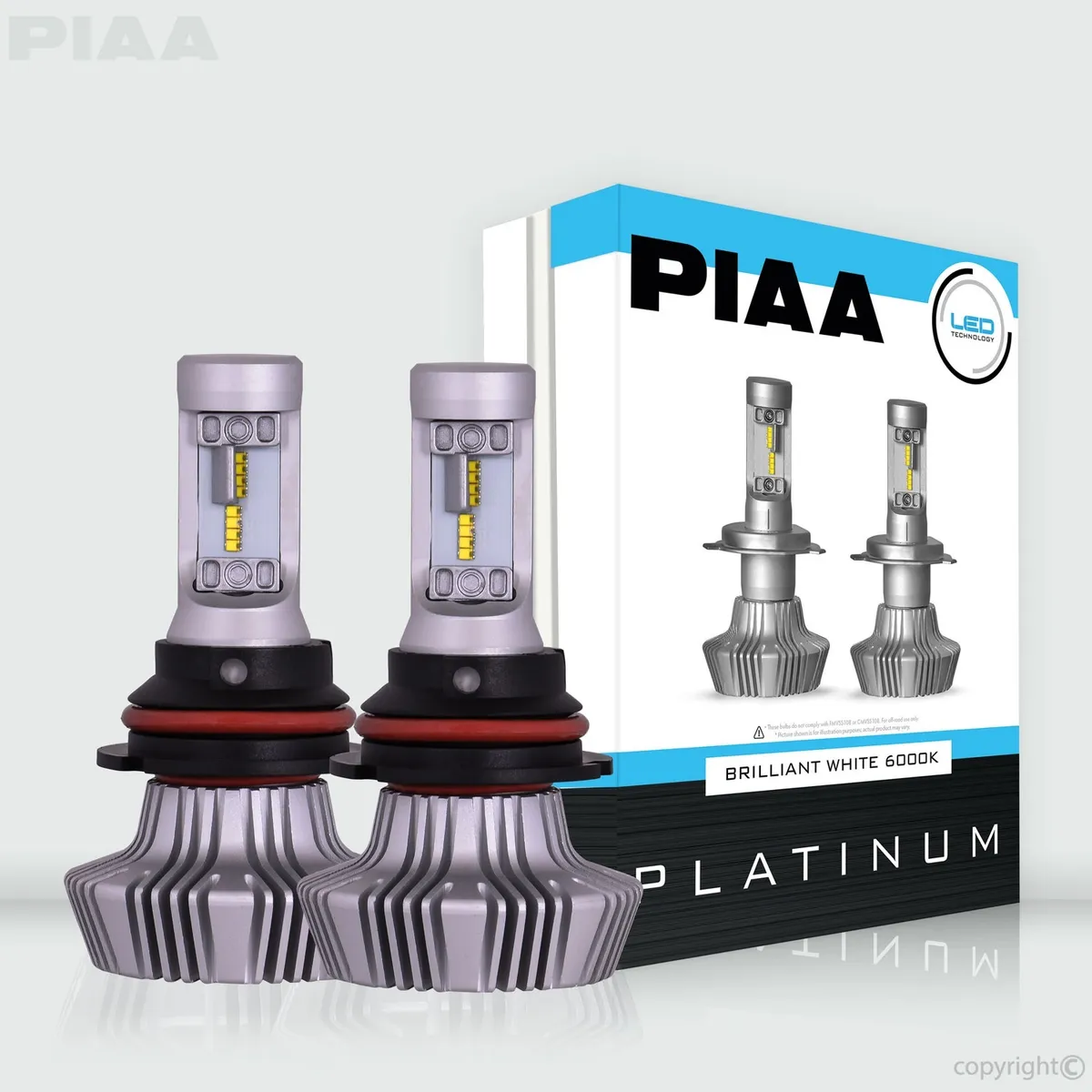 9007 Platinum BULB Replacement Twin; 25W; 6000K; 4000LM; Twin Pack; product image