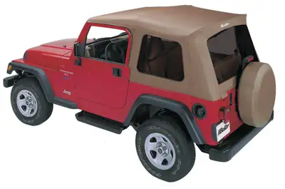Bestop Spice Supertop Classic Supertop Classic Replacement Soft Top Jeep 97-06 Wrangler; No doors included; Tinted side and rear windows