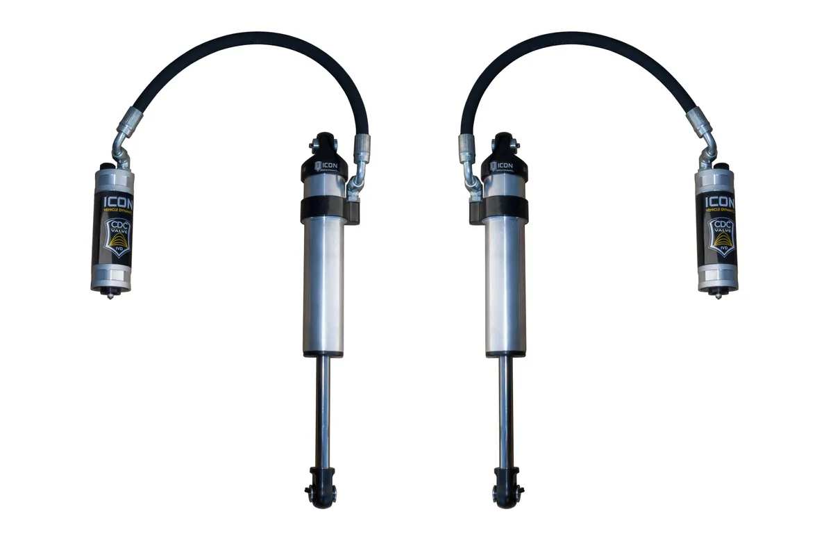 ICON 2003-2024 Toyota 4Runner/2005-2023 Toyota Tacoma/2007-2014 Toyota FJ Cruiser, Front, V.S. 2.5 Aluminum Series Shock Absorbers, Stock Width Secondary Shocks, Remote Reservoir w/ CDCV, Pair product image