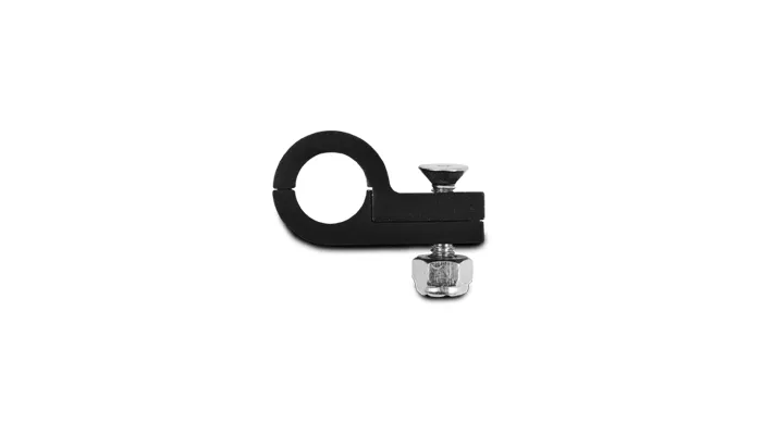 P-Clamp; 0.5 in. Hole Size; Billet Aluminum; Black Anodized; product image