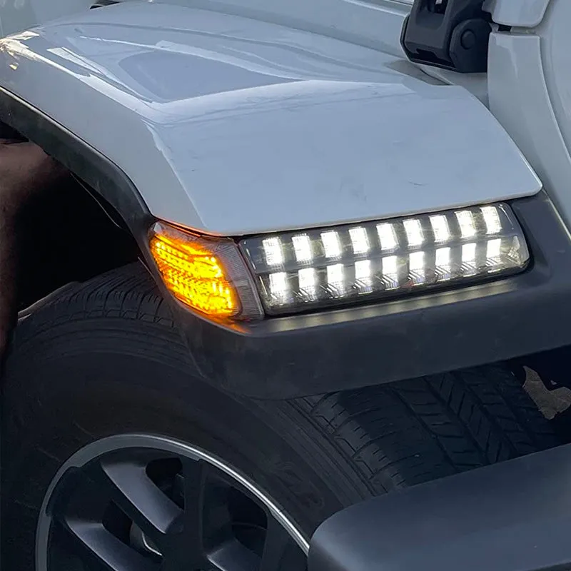 LED Turn Signal Lights with DRL & Side Marker for 2018-2025 Jeep Wrangler JL Sport Jeep Willys Sport product image