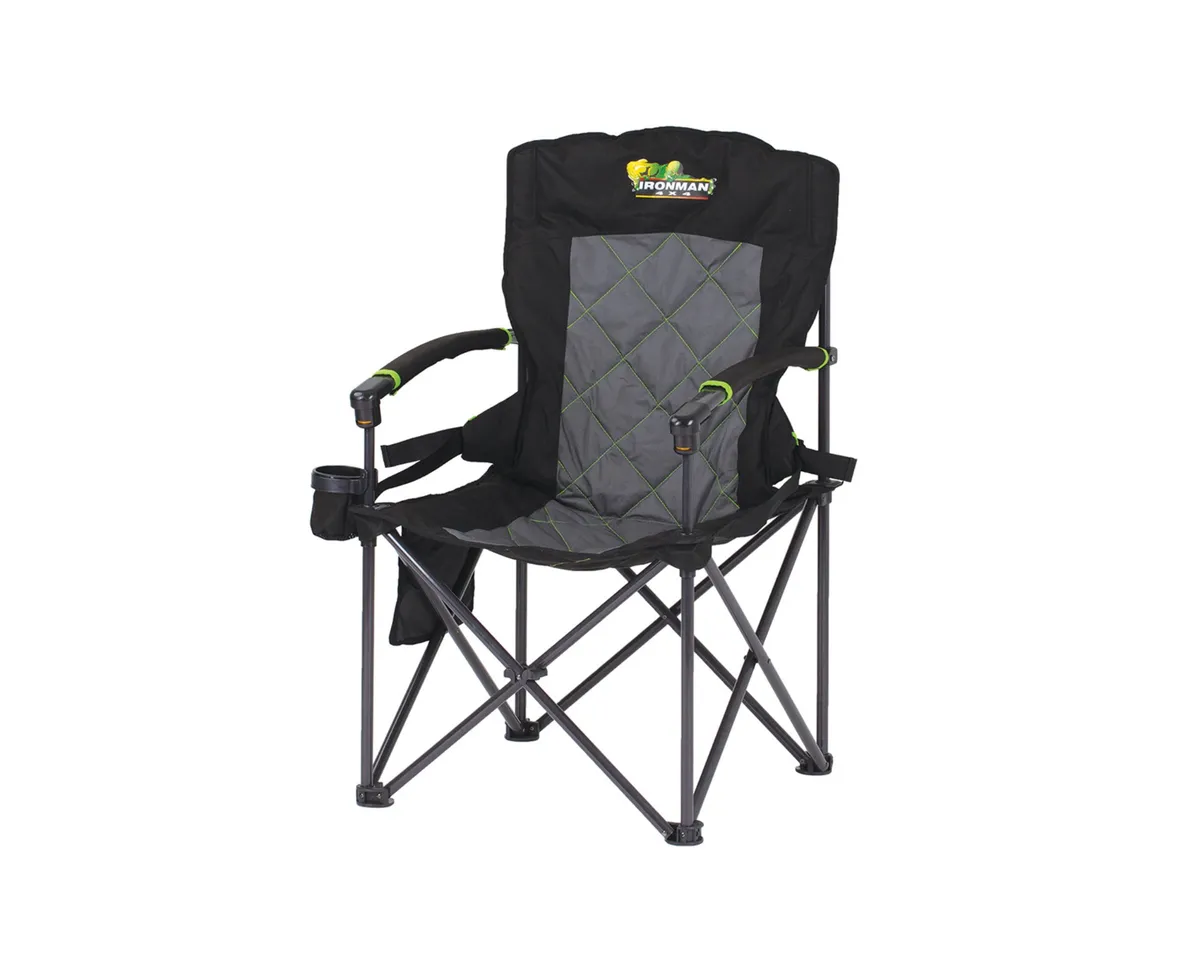 King Hard Arm Camp Chair With Lumbar Support product image