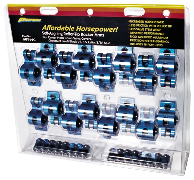 Aluminum Roller-Rocker Arms. Ford SB 1.6 Ratio 3/8 in Stud. Proform product image