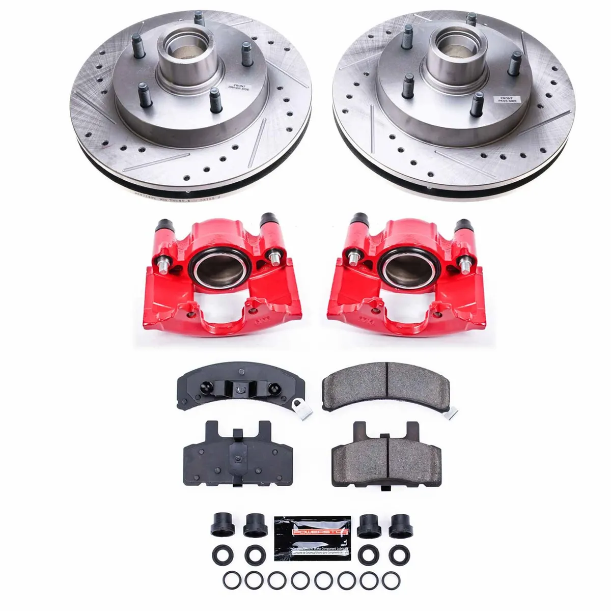 Z23 Evolution Sport Upgrade Kit: Drilled/Slotted Rotors; Carbon-Fiber Ceramic Pads; Powder Coated Calipers product image