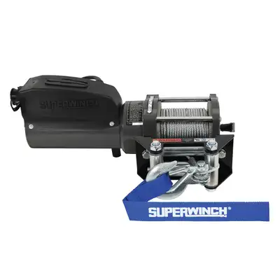 Superwinch AC 1500 120V AC Winch with Steel Wire Rope Black - 1715001