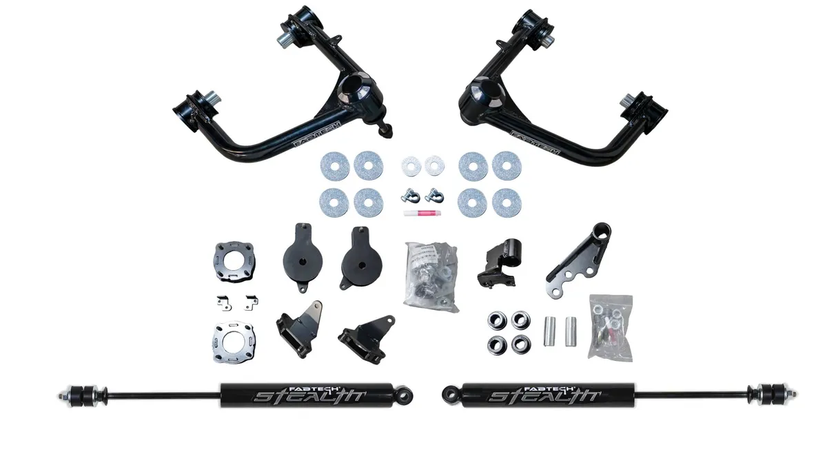 Fabtech 22c Tundra 3in Uca Kit W/Ball Joints Front Shock Spacers/Rr Air Bag Spacers/Stealth Monotube
