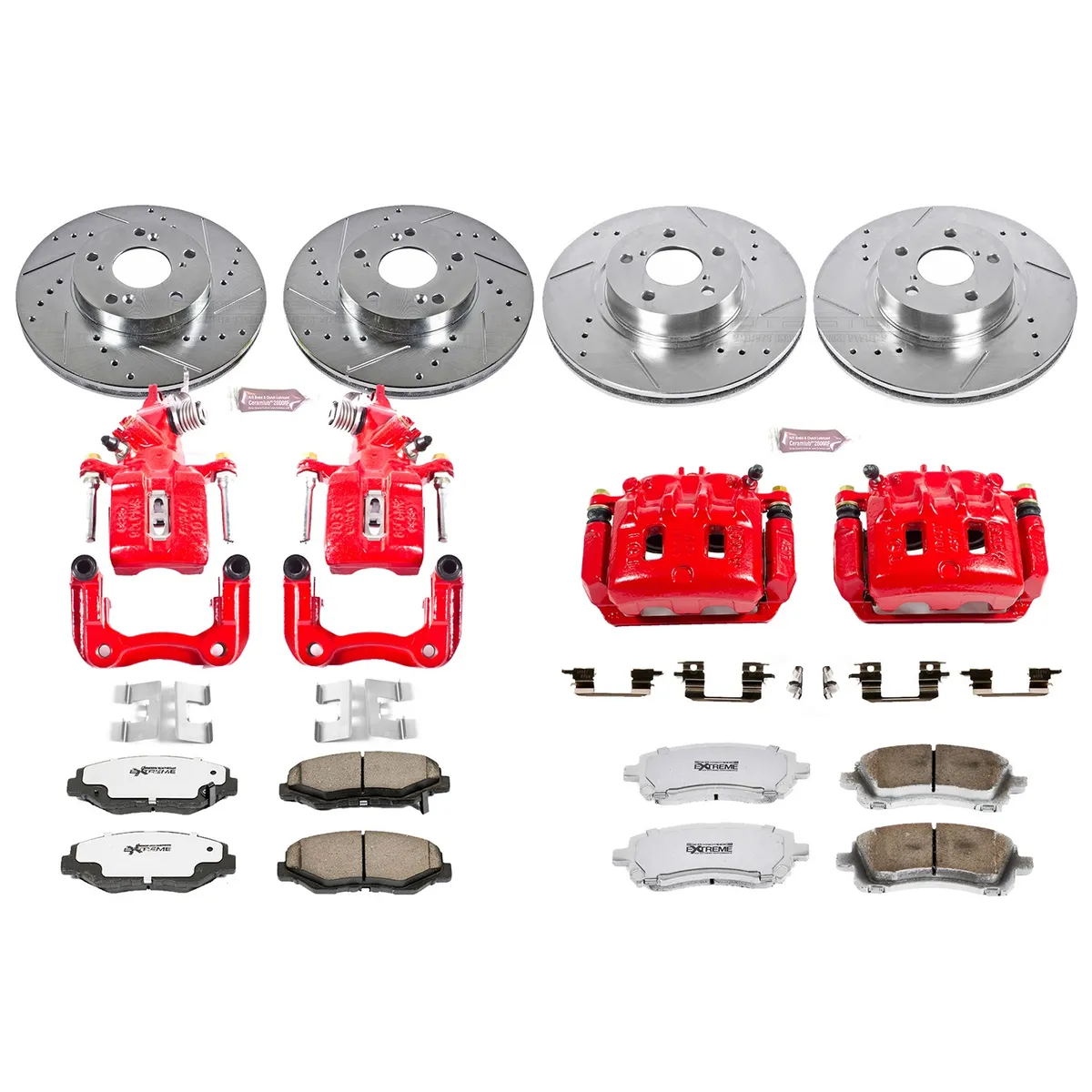 Z26 Street Warrior Upgrade Kit: Drilled/Slotted Rotors; Carbon-Fiber Ceramic Pads; Powder Coated Calipers product image