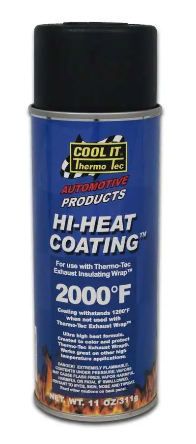 Thermo-Tec Products Hi Heat Wrap Spray Coating 11oz Black Thermo Tec