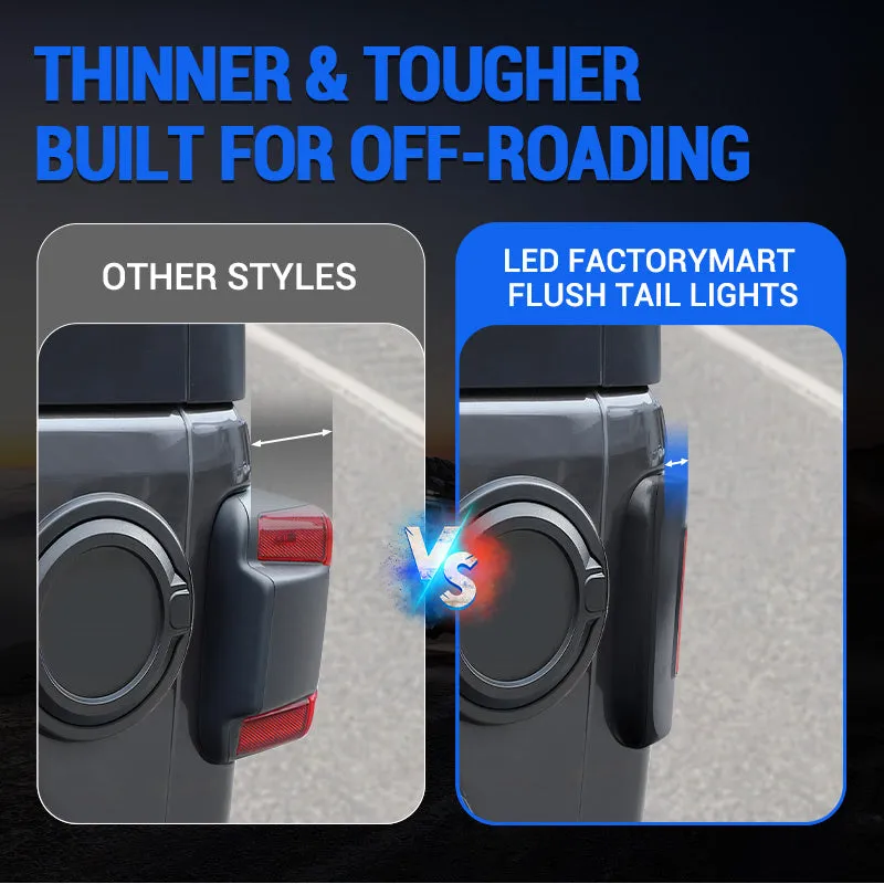 Flush Mount Jeep Wrangler Tail Lights – Ultra Bright LED Upgrade for JL 2018–2026 product image