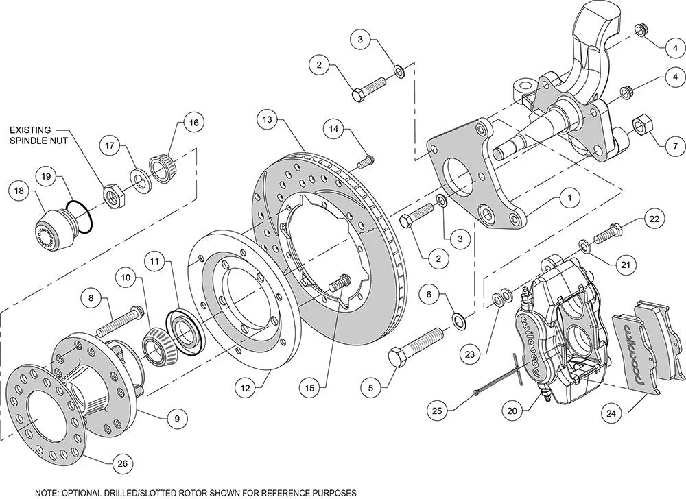 1962 - 1972 Dodge, Plymouth Forged Dynalite Pro Series Front Brake Kit - 140-11020 product image