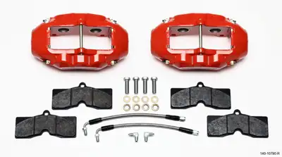 Wilwood Brakes Wilwood D8-4 Rear Caliper Kit Red Corvette C2 C3 65-82